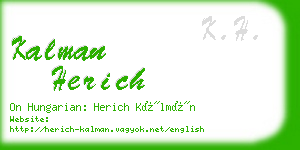 kalman herich business card